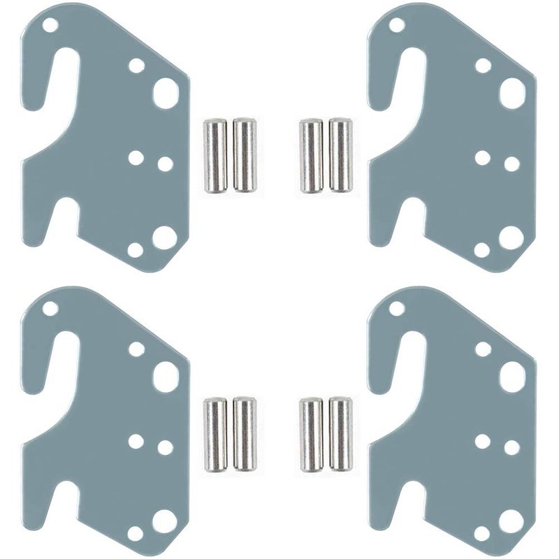 CAFORO Universal Wood Rail Hook Plates for Frame Bracket Headboard Footboard Replacement - Wooden Parts or New Bed Constructions - Set of 4 - Image 1